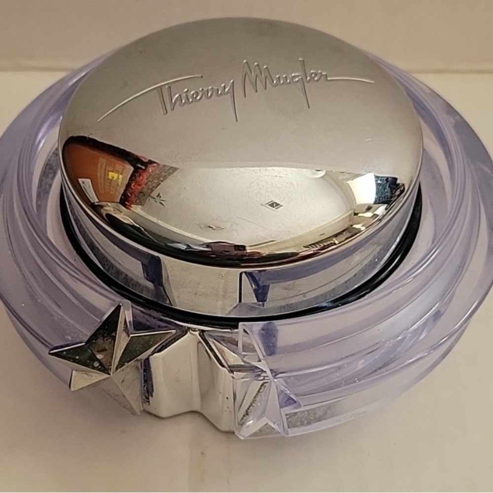 Thierry Mugler Angel Perfuming Body Cream - Silver Designer Jar - Empty
